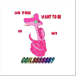 Do You Want To Be In My Coilssss? Pink Kaa Posters and Art